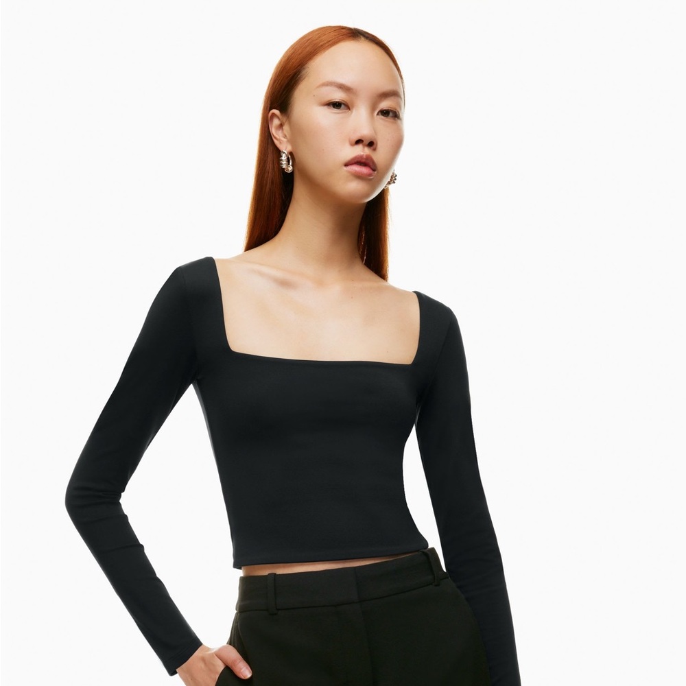 Babaton Brown Long Sleeve Tee